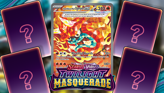 Check Out Hearthflame Mask Ogerpon ex and more from Pokémon TCG: Scarlet & Violet—Twilight Masquerade