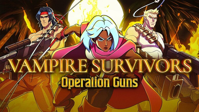 Vampire Survivors "Operation Guns" Contra DLC launches today