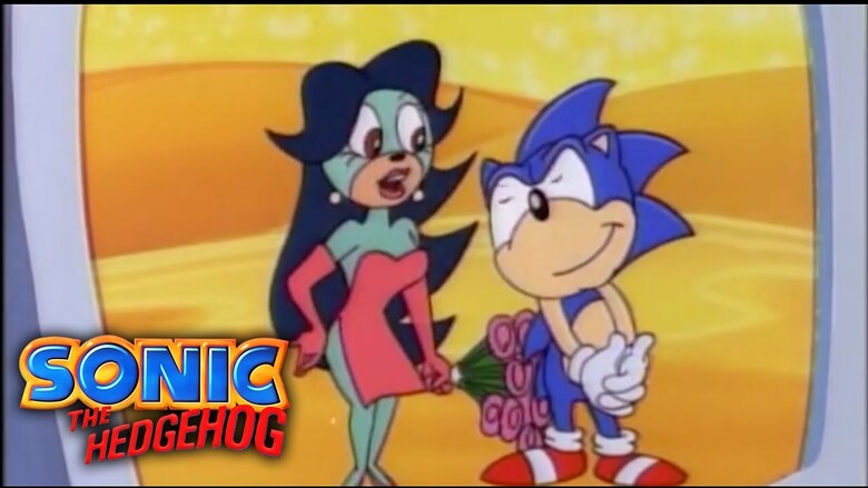 There was a whole episode dedicated to a robot hedgehog seducing Sonic.