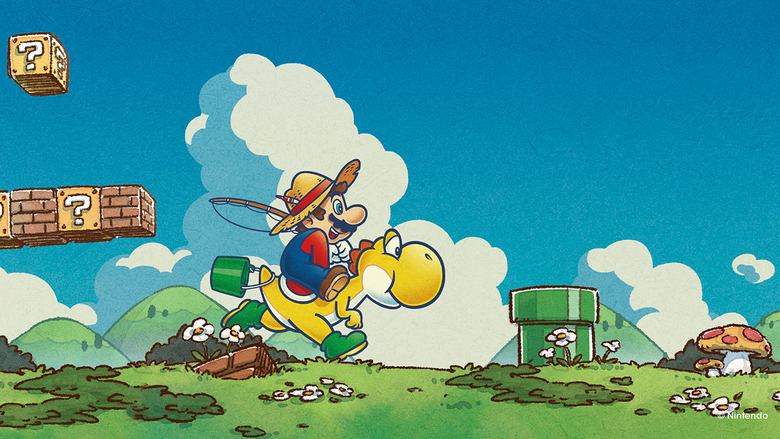 Nintendo shares a brand-new Mario and Yoshi Summer wallpaper