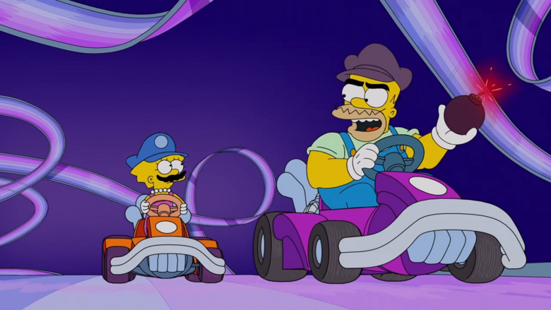 Latest Episode of The Simpsons references Mario Kart