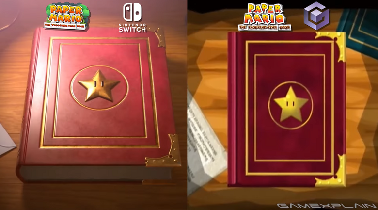 Paper Mario: The Thousand-Year Door Switch remake intro and original comparison