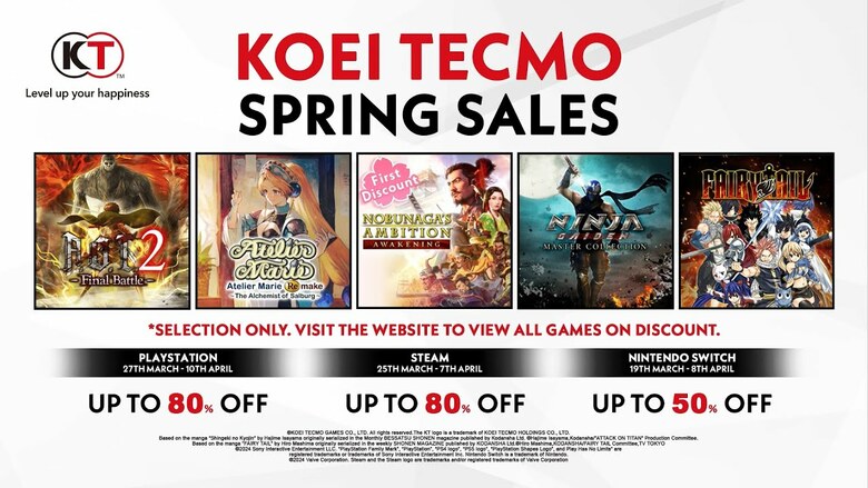 Koei Tecmo Europe hosting Switch eShop sale