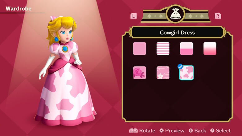 Peach does look fabulous in her new designs, I can't deny it