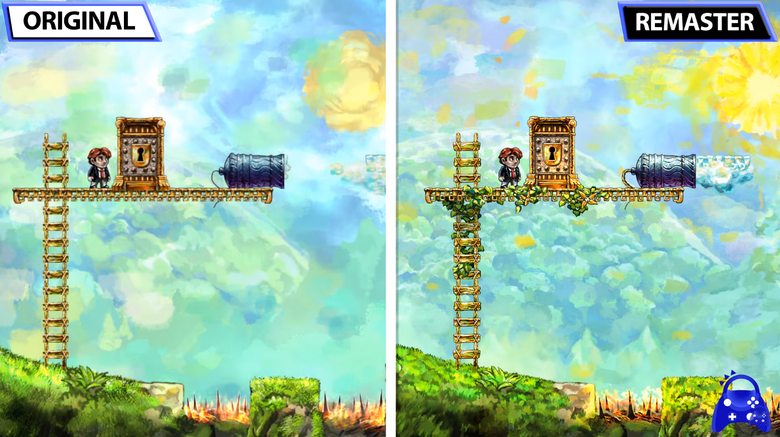 Braid, Anniversary Edition "original versus remaster" graphics comparison