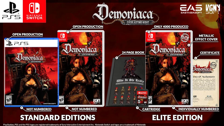 Demoniaca: Everlasting Night getting a physical Switch release in North America