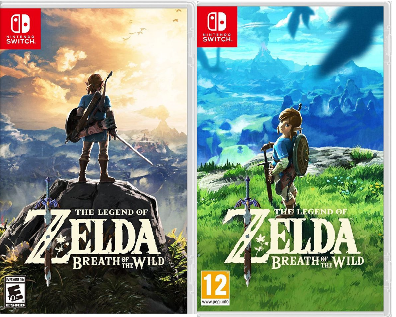 The Legend Of Zelda Breath Of The Wild Na Vs Eu Boxart Comparison