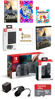 Gamestop Switch With Gray Joy Con Console Starter Bundle