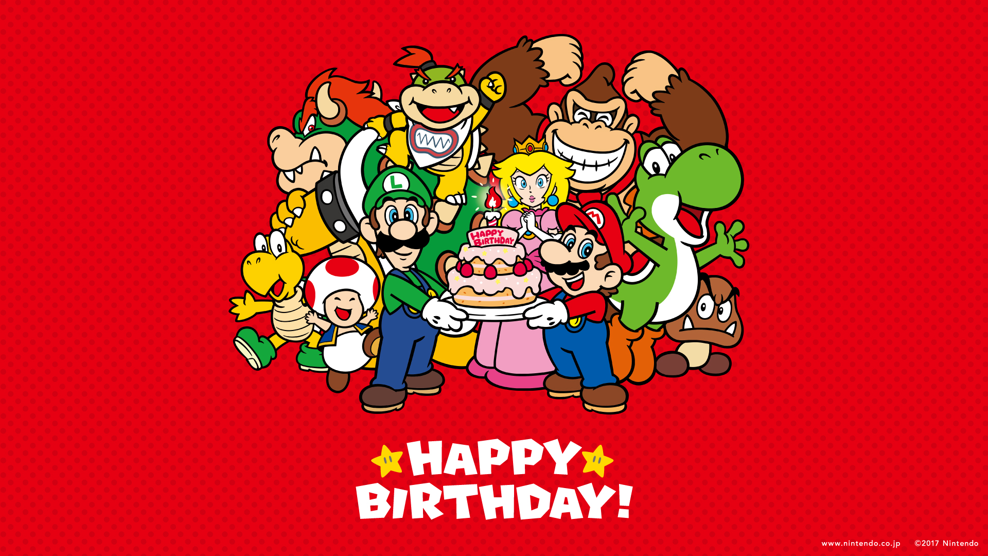 Nintendo Releases Super Mario Happy Birthday Wallpapers The