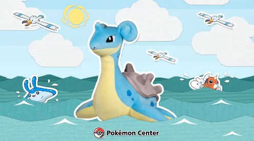 34-inch Lapras Poké Plush available via the Pokémon Center website