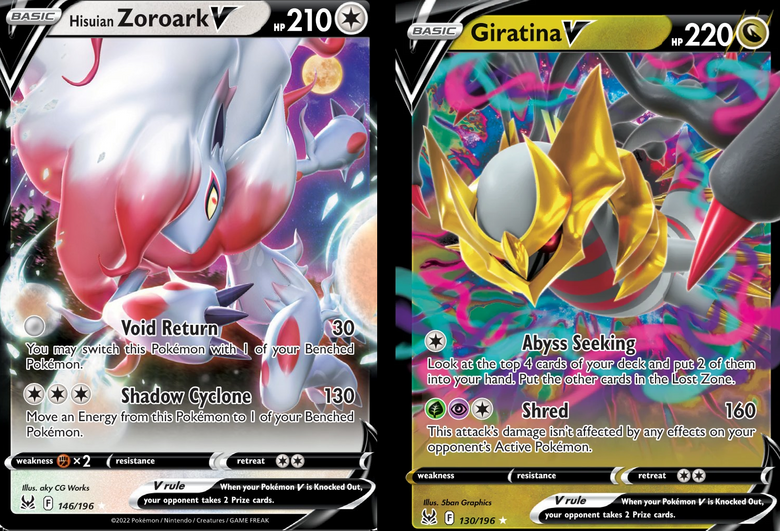 Check out two cards from the upcoming Pokémon TCG: Sword & Shield—Lost Origin expansion