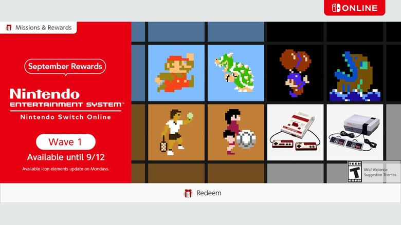 NES-themed icons coming to Nintendo Switch Online this month, first wave available now
