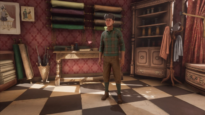 A handful of clothing choices available for players to purchase in Hogwarts Legacy. (Screenshots from from PS4 and PS5 footage)