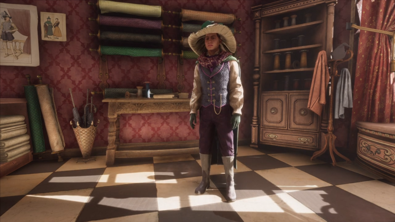 A handful of clothing choices available for players to purchase in Hogwarts Legacy. (Screenshots from from PS4 and PS5 footage)