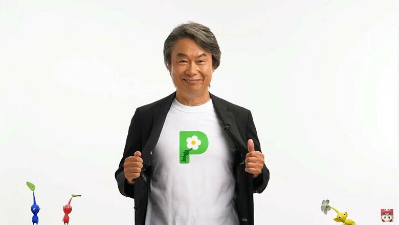 Buy your own version of Miyamoto's Pikmin shirt through Nintendo's online store