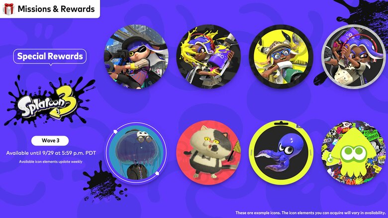 New Splatoon 3 Icon Elements now available for Nintendo Switch Online members