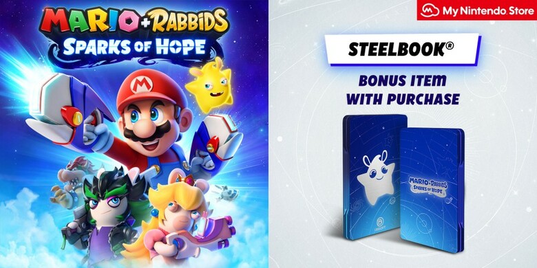 My Nintendo UK offering Mario + Rabbids: Sparks of Hope Steelbook with pre-orders