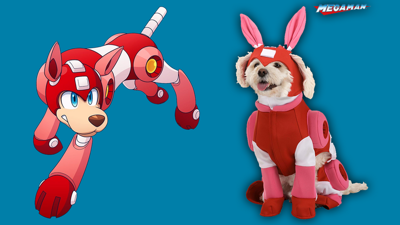 Mega Man Rush Halloween costume for dogs coming soon