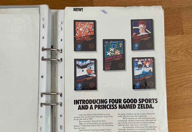Decades-old tradeshow flyer shows early plans for Punch-Out!!, Legend of Zelda box art