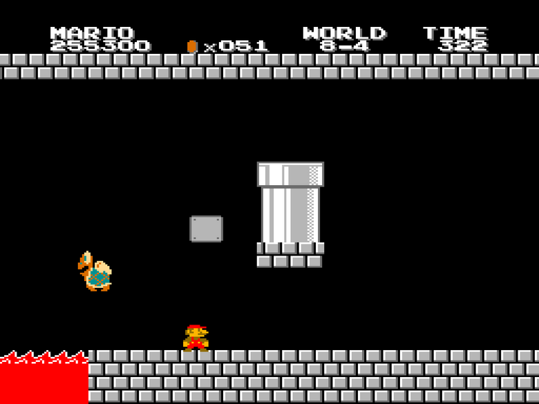 ....and here it is in Vs. Super Mario Bros. They even made this harder!