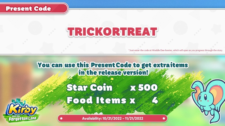 Nintendo shares a new present code for Kirby & the Forgotten Land