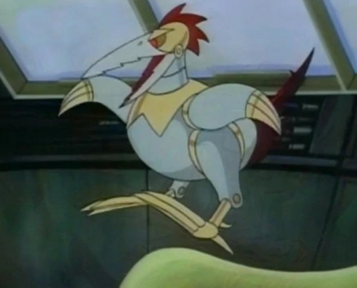 Robotnik's pet ,Cluck, he was essentially the evil pet that all cartoon villains we're contractually obligated to have back then.