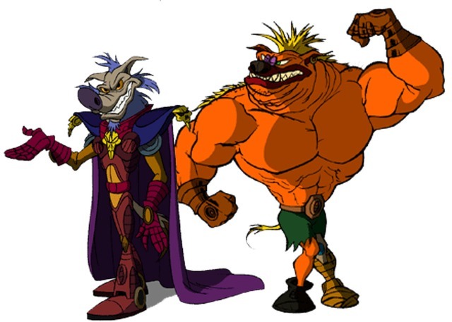 Sleet and Dingo (Left to Right) are Robotnik's lackeys similar to Scratch and Grounder, they're bounty hunters on his payroll.  Sleet is the more cunning and dastardly of the two while Dingo is the strong and stupid one. An odd feature of their partnership is that Dingo can transform into anything at the press of a button giving him utility in battle. These two seem to exemplify the off tone of the series as the uneven matching of the serious Sleet and the comical Dingo really highlight how this show was an odd combination of the two previous shows.