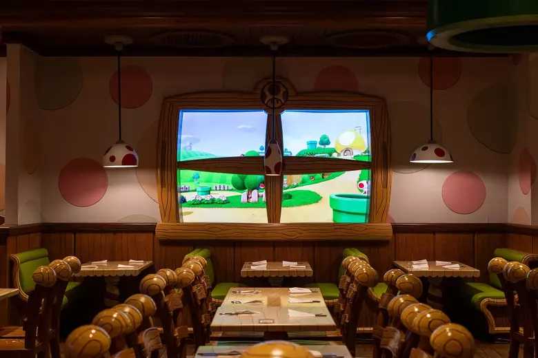 Check out new pics of Super Nintendo World's Toadstool Café