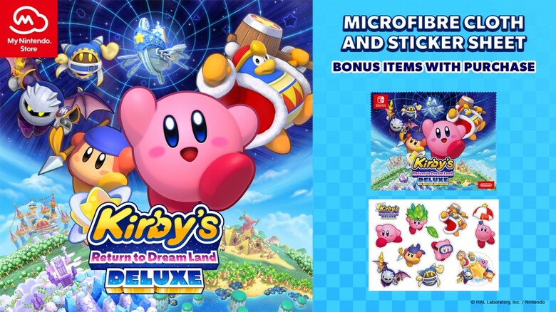Pre-order Kirby’s Return to Dream Land Deluxe on My Nintendo Store UK and receive a bonus Microfibre Cloth and Sticker Sheet