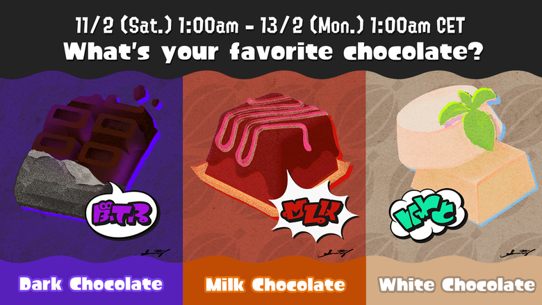 Splatoon 3 chocolate-themed Splatfest set for Feb. 11th, 2023