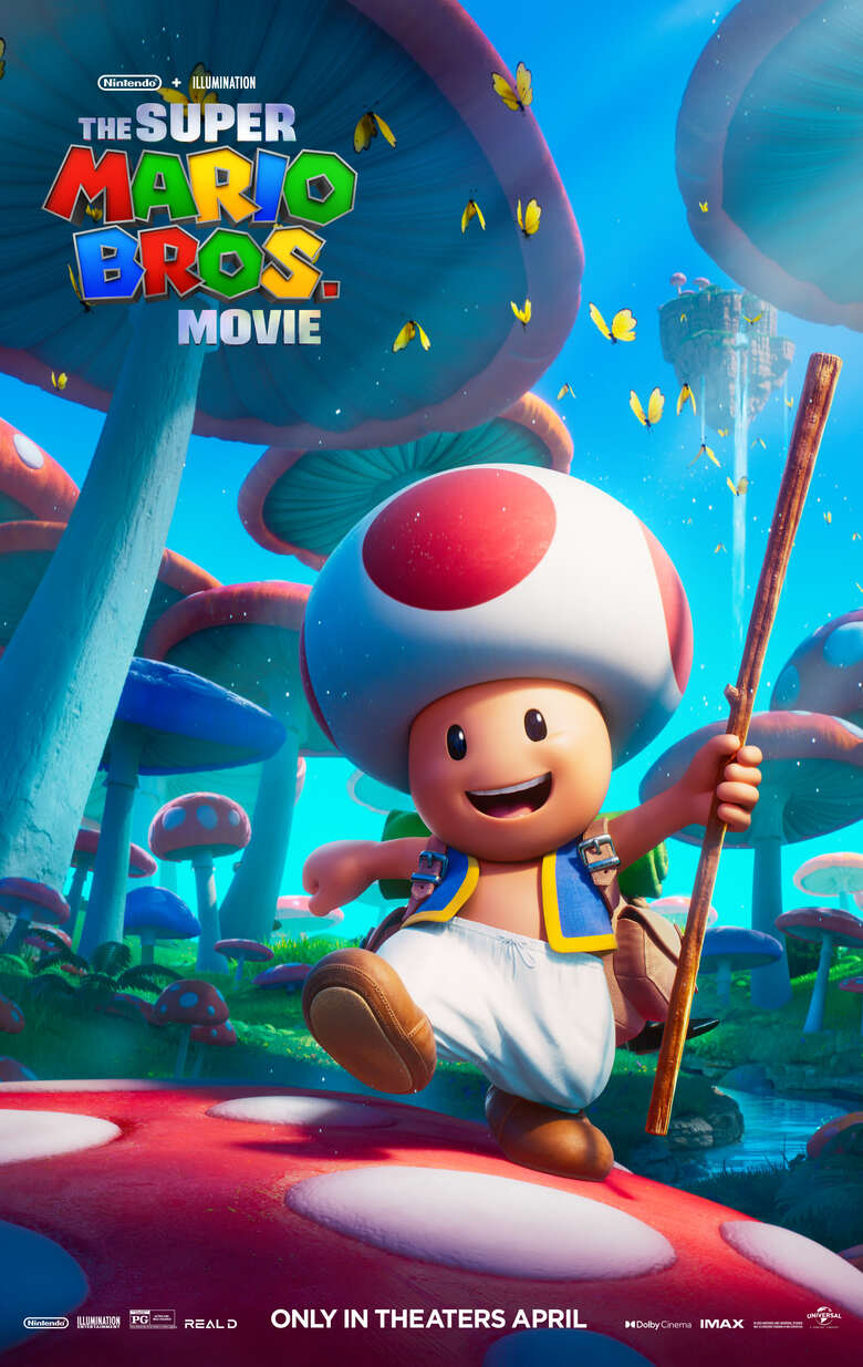 Toad gets the spotlight in a new Super Mario Bros. movie poster