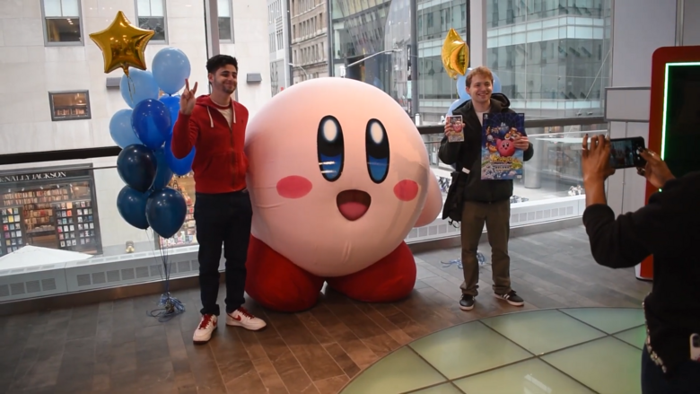 Kirby's Return to Dreamland Deluxe Launch Day at Nintendo NY