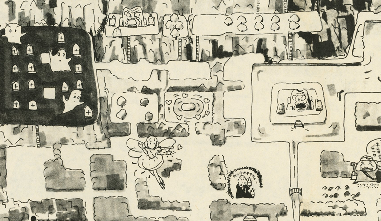 Gorgeous hand-drawn map for The Legend of Zelda is a work of art