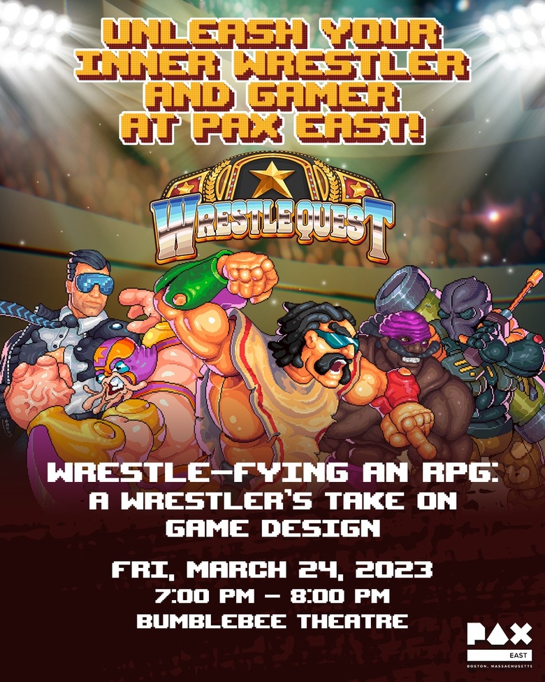 Mega Cat Studios x WrestleQuest on X: 📣 @pax Rising is in 2 days! The  showcase will be having a series of #gamedev roundtables! We're also  thrilled to show off World Championship