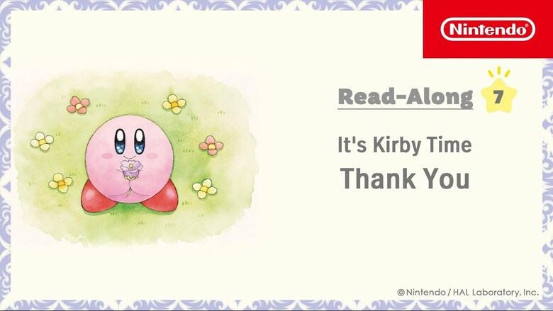 It's Kirby Time, Read-Along #7: Thank You