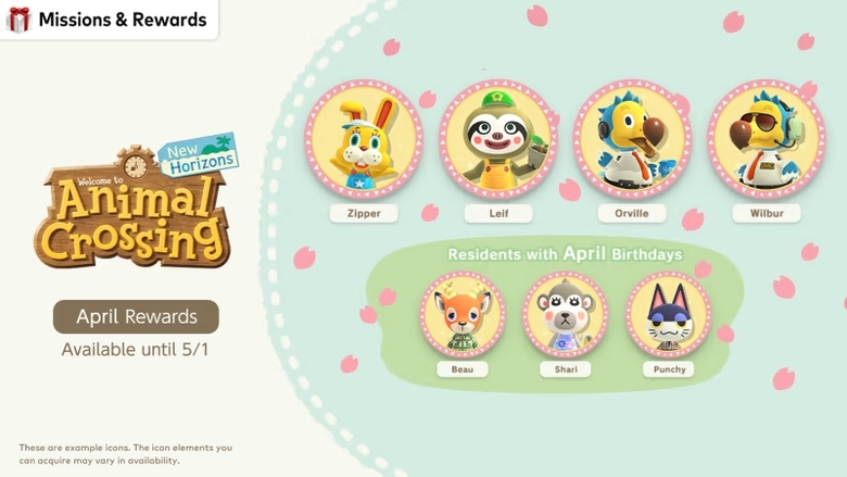Animal Crossing 'April birthdays' icons available for Switch Online members