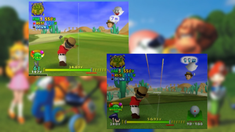 Mario Golf (Wii U VC Vs. Switch Online) graphics comparison