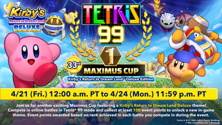 Blow away competitors with Kirby’s Return to Dream Land Deluxe in Tetris 99