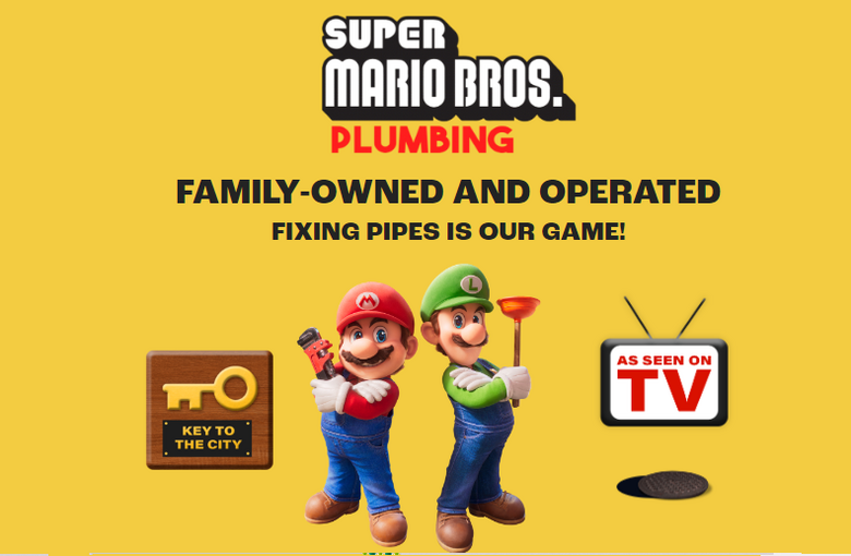 The Super Mario Bros. Plumbing website gets another revamp