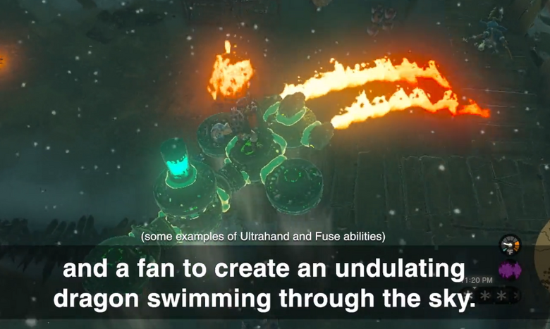 Nintendo shows off a fire-breathing dragon a Zelda: Tears of the Kingdom dev built using Link's abilities