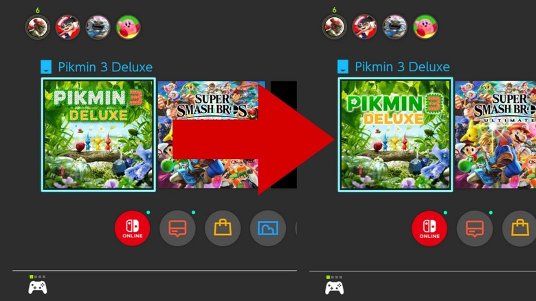 Pikmin 3 Deluxe Switch a new menu GoNintendo has | icon