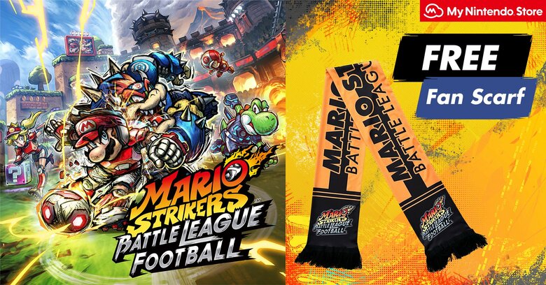Get a free scarf when you pre-order Mario Strikers: Battle League in the UK