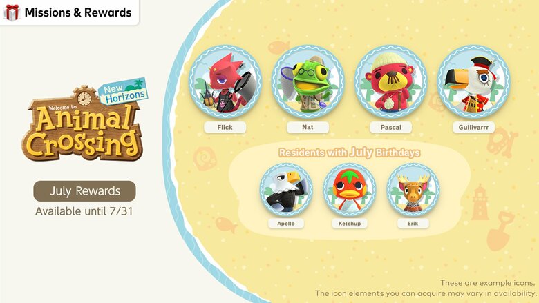 New wave of Animal Crossing: New Horizons icons available for Switch Online members