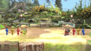 Olimar’s side special is the Pikmin throw where Olimar chucks the lead Pikmin is his party in front of him and depending on the type thrown different effects will occur.