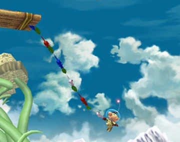  In Brawl, this was a tether recovery where Olimar would use whatever Pikmin he had with him to grapple to a ledge, something made up entirely for Smash.