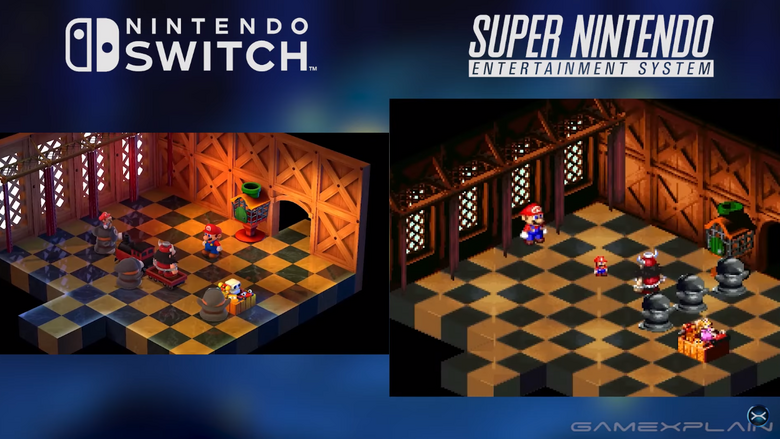 Super Mario RPG: Comparando los gráficos (Super Nintendo vs. Nintendo  Switch)