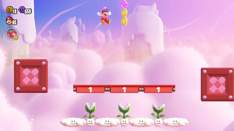 ...and then bounce to achieve even greater heights! Such a fun twist on a projectile power-up in Mario's design space.