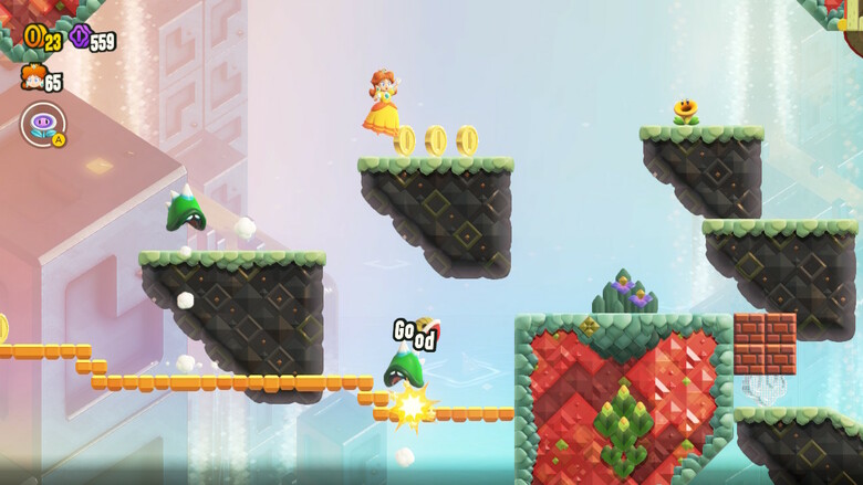 Daisy's debut as a playable character in a 2D Mario platformer feels extra special with all of the polish!
