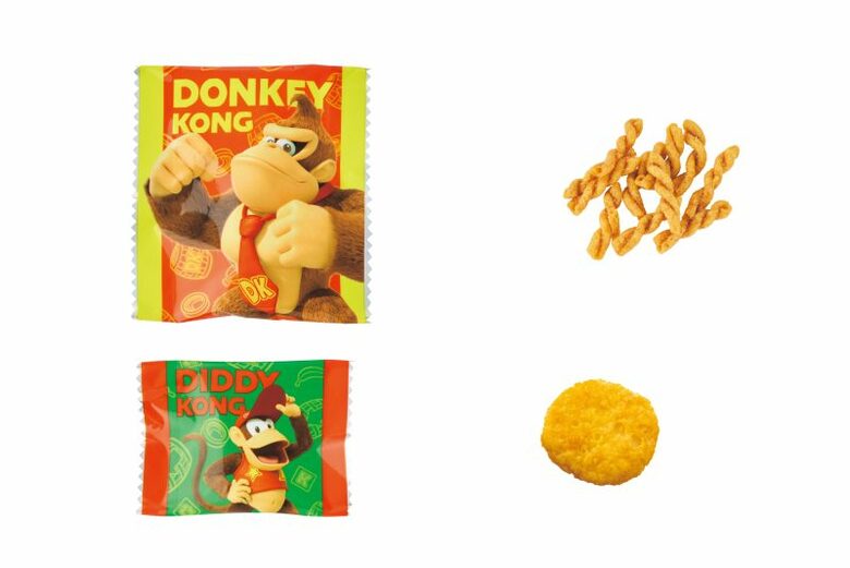 ... that holds DK and Diddy themed snacks