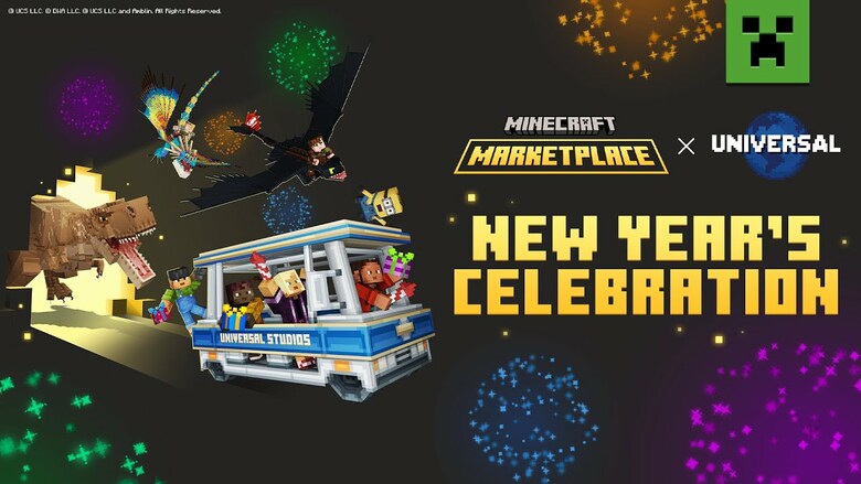Minecraft x Universal New Year’s Celebration Now Live